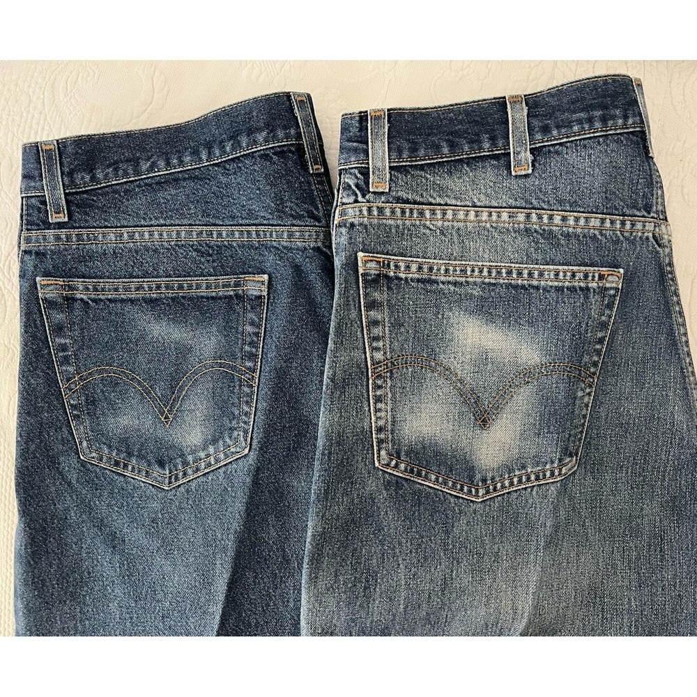 Vintage Levi's 517 Jeans Lot 2 Pair Mens 36x39 Boot Cut Denim Y2K Cowboy Ready